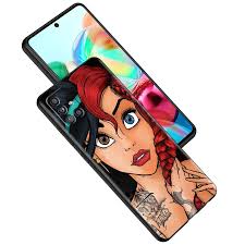 Coque de téléphone princesse Disney Tattoo pour Samsung Galaxy, coque en  TPU, A52, A12, A51, A53, A71, A21s, A32, A22, A31, A72, A11, A02s, A13,  A73, ...