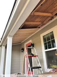 Front Porch Ceiling Progress Plus Haint Blue Vs White Porch Ceilings Addicted 2 Decorating White Porch Porch Ceiling Blue Porch Ceiling