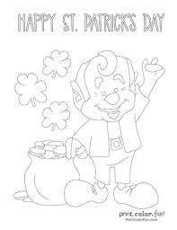 Patrick's day, thanksgiving, presidents' day, hanukkah, new year's eve and more. 14 Free St Patrick S Day Printable Coloring Pages Puzzles Other Fun For Kids Print Color Fun