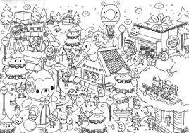 Clique gauche sur les couleurs de la palette et sur le dessin pour les appliquer. Coloriage Village De Noel Magique Dessin Gratuit A Imprimer