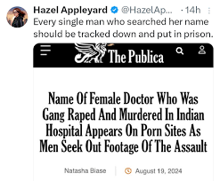 Indians demand arrest after name of doctor gang r@p£d and murd£r£d in  hospital appears on p*n sites as men seek out footage of the a$$ault