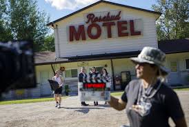 In schitt's creek, they will initially mostly… a leak in the motel room ceiling which is allowing brown water to drip on top of his bed is the last straw for johnny in living in schitt's creek. Season 6 Of Schitt S Creek Will Wreck You Just Ask The Cast Los Angeles Times