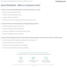 Browse this collection of printables to use with your literature circle activities. Quiz Worksheet What Is A Literature Circle Study Com