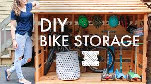 The floor rests on two long members, or pieces of. Diy Bike Storage Shed Beginner Woodworking Project Outdoor Storage Storage Solutions Youtube