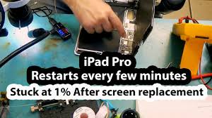 Ipad Pro Stuck At 1 And Restarts After Screen Replacement Youtube