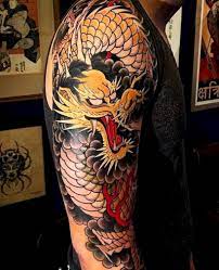 Japanese tattoo sleeve by @easysacha_mtattooclub. Japanese Dragon Half Sleeve Tattoo Designs Novocom Top
