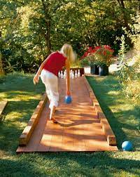 Diy Bowling Alley Backyard Bowling Backyard Backyard Play