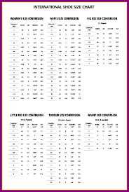 International Shoe Size Chart Including Lengths In Inches And Centimeters Shoe Size Chart Women Size Chart Shoe Size Chart