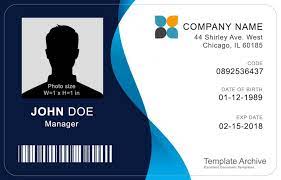 The yellow and black theme makes the card unique. 16 Id Badge Id Card Templates Free Templatearchive