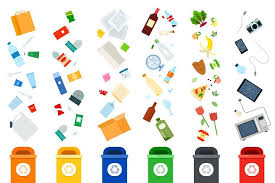 Trash Cans With Srted Garbage Trash Cans Trash Garbage