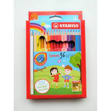 Stabilo aquacolor colouring pencil cardboard wallet of 12/24/36. Stabilo Swans 36 Colour Pencils
