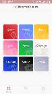 The vision board is really popular worldwide and now you have possibility to create your own vision board on your phone with this unique application. Personal Vision Board For Android Apk Download