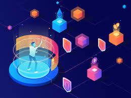 biometrics blockchain isometric illustration isometric design blockchain
