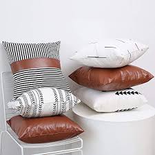 All of our 18x18 pillows feature removable covers that are machine washable. Thick Faux Leather Pillow Covers Boho Home D U00e9cor For Couch Bed Sofa Square Modern Decorative Farmhouse 18x18 Inches Home Decor Home Living Commentfer Fr