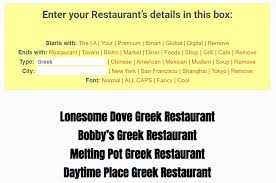 This is online free tool to create fake street names less than a second and you can switch to another country because our tool support more than 60 countries. Free Restaurant Name Generators Fast Capital 360