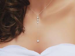 Bridal Jewelry Diamond Lariat Cz Lariat Y Necklace With Matching Earrings Available In S Wedding Necklace Wedding Necklace Simple Wedding Jewellery Necklace