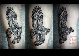 Japanese Bird Of Prey Tattoo Black And White Falcon Tattoo