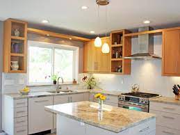 Kitchen cabinets wood uppers painted lowers. Cool Gray Contemporary Kitchen Catherine Nakahara Hgtv