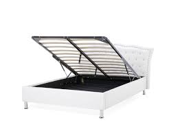 Suchergebnis auf amazon de fur bett mit bettkasten 140×200. Bett Kunstleder Weiss Mit Bettkasten Hochklappbar 140 X 200 Cm Metz Beliani De