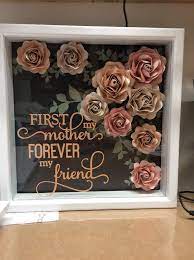 Pin By Cristina Cisneros On 2 Cricut Projects Flower Shadow Box Shadow Box Gifts Cricut Projects Vinyl