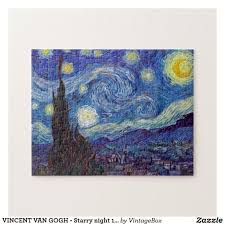 Van gogh starry night impressionist painting jigsaw puzzle. Vincent Van Gogh Starry Night 1889 Jigsaw Puzzle Zazzle Com Van Gogh Wall Art Starry Night Van Gogh Starry Night Painting