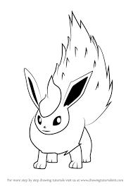 How To Draw Flareon From Pokemon Go Drawingtutorials101 Com Pokemon Drawings Pokemon Go Drawings
