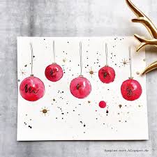 Papierzart Weihnachtscoloring Watercolor Ecoline Weihnachtskugeln Weihnachtskarte Oma Weihnachtskarten Selbstgemachte Weihnachtskarten Weihnachten Karten