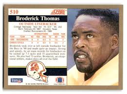 Broderick Thomas 1991 Score FOOTBALL #510 Tampa Bay Buccaneers