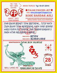 Fajar Pakong Asli Jakarta Kode 19 07 2014