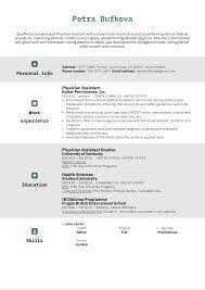 Download sample resume templates in pdf, word formats. Physician Assistant Resume Example Kickresume