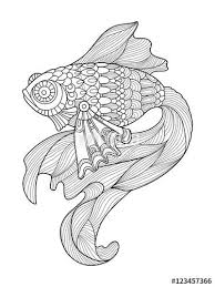 You can easily print or download them at your convenience. Gold Fish Coloring Page For Adults Designed By Alexander Pokusay On Fotolia Fish Coloring Page Fish Coloring Pages Fish Coloring