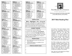 Reading the bible aloud with a group of people is an ancient practice. Final 2017 Bible Reading Plan By Jones Higher Way Umc Issuu