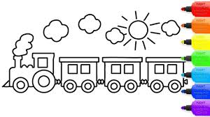 Print toy train coloring page (color). How To Draw A Toy Train For Kids Toy Train Coloring Page For Kids Coloring Books Youtube
