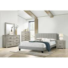 Better homes and gardens bedroom furniture walmart 13. Modern Simple Bedroom Furniture 4pc Set Gray Color Queen Size Bed Dresser Mirror Nightstand Plywood Extended Drawers Dresser Walmart Com Walmart Com