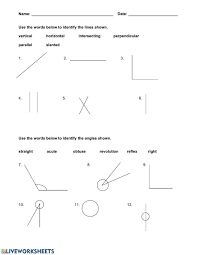 Lines Angles And Shapes Worksheet