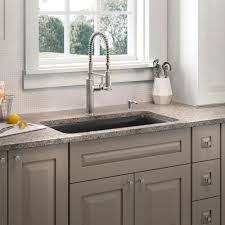 Shop for undermount kitchen sinks in shop kitchen sinks by type. Kohler Cairn All In One Undermount Neoroc 33 In Single Bowl Kitchen Sink In Matte Black With Sous Faucet In Stainless Steel 8206 Cm1 R10651 The Home Depot Kitchen Design Single Bowl Kitchen Sink Kitchen