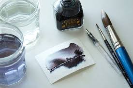 Any paper used for watercolors should be heavy enough to stand up to large amounts of water. Tutorial Landscape Painting Fountain Pen Ink Water Doodlewash