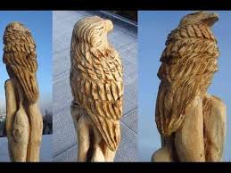 Von Der Wurzel Zum Adler Made By Larscarving Wood Chainsaw Carving Eagle Sculpture Youtube Kettensagekunst Holz Schnitzen Schnitzen