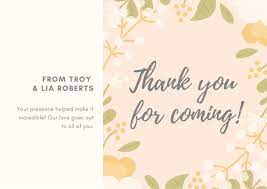 The interior of the card can be informal. Design Your Own Wedding Thank You Cards Canva