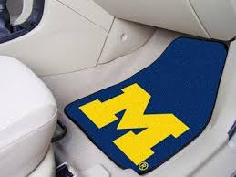 Michigan 2 Piece Carpeted Car Mats 17 X27 Car Mats Car Floor Mats Printed Carpet