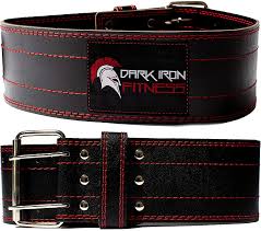 Amazon Com Dark Iron Fitness Genuine Leather Pro Weight Lifting Belt For Men And Women Durable Comfortable And Adjustable With Buckle Stabilizing Lower Back Support For Weightlifting Sports Outdoors