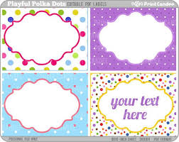 Free Printable Polka Dot Editable Labels Labels Printables Free Templates Labels Printables Free Printable Label Templates