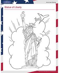 Statue of liberty coloring pages to print. Statue Of Liberty Free July 4th Coloring Page For Kindergarten Jumpstart