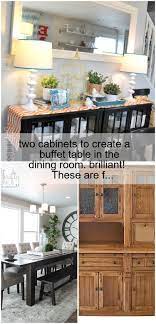 Two Cabinets To Create A Buffet Table In The Dining Room Brilliant These Are F Esszimmerdekoration Esszimmer Esszimmer Dekor