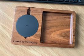 Wood Desk Organizer Fast Wireless Charger Qi Charging Station Etsy Desk Organization Wireless Charging Station