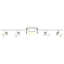 Eglo Jumilla 11 42 In W 3 Light Matte Nickel Dimmable Integrated Led Track Lighting Kit With Adjustable Heads 201448a The Home Depot
