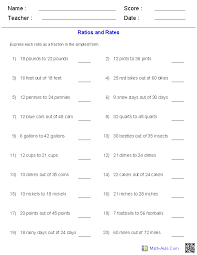 Ratio Worksheets Ratio Worksheets For Teachers Integers Worksheet Math Practice Worksheets 6th Grade Worksheets