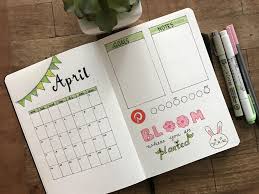 April Monthly Layout For Bullet Journal Bujo Spring Bunny Monthly Bullet Journal Layout Bullet Journal Layout April Bullet Journal