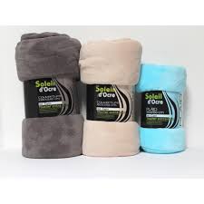 Elle offre 2 places : Couverture Extra Douce 220x240 Cm Calin Gris En Microfibre Linge Et Maison