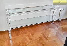 Acrylic Console Table Lucite Consolle In Plexiglas Consolle In Plexiglas Lv1 Cm 180 X 40 H 80 Telaio Sp Mm 60 Furniture Acrylic Furniture Interior Design
